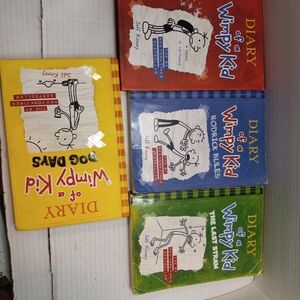 Diary Of A Wimpy Kid Books (1,2,3, & 4) by Jeff Kinney